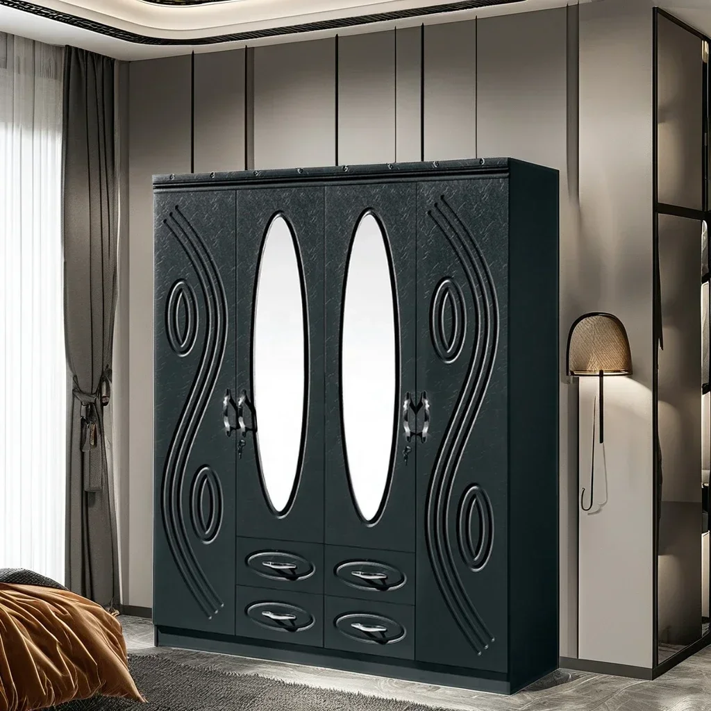 

Custom Multi-color Bedroom Wardrobe Cloth Mdf Wardrobe 2/3/4 Door Storage Closet With Mirrors Wardrobe Accessories