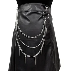 New Hip-hop Punk Metal Rivets Pants Chain Multi-layer Waist Chain Dress Up Pants Hundred With Jewelry