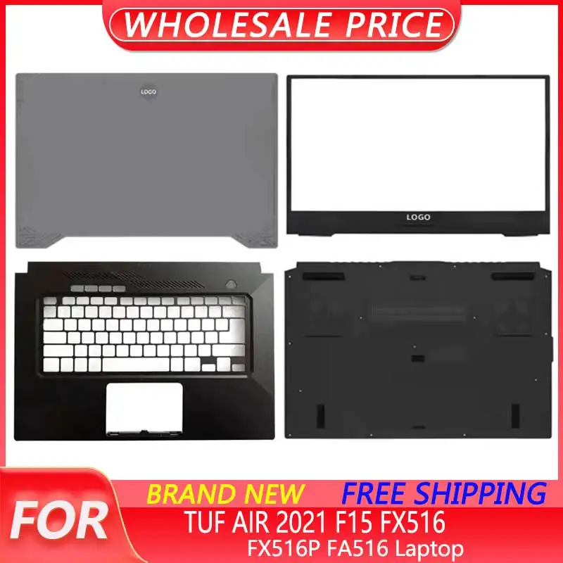 New For Asus TUF AIR 2021 F15 FX516 FX516P FA516 Laptop LCD Back Cover Front Bezel Upper Palmrest Bottom Case Keyboard Hinges