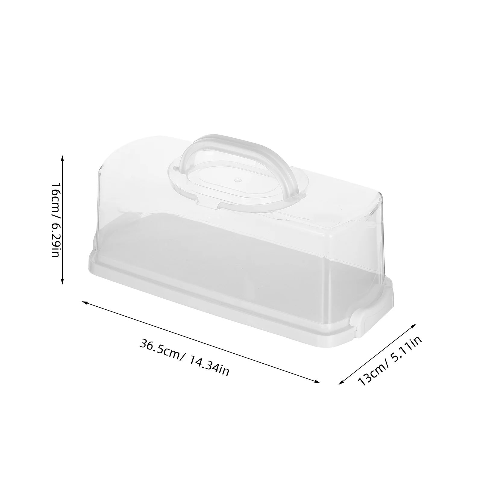 Caja de pan Rectangular con tapa transparente, contenedor de almacenamiento hermético portátil para pasteles, pan, aperitivos, diseño minimalista elegante