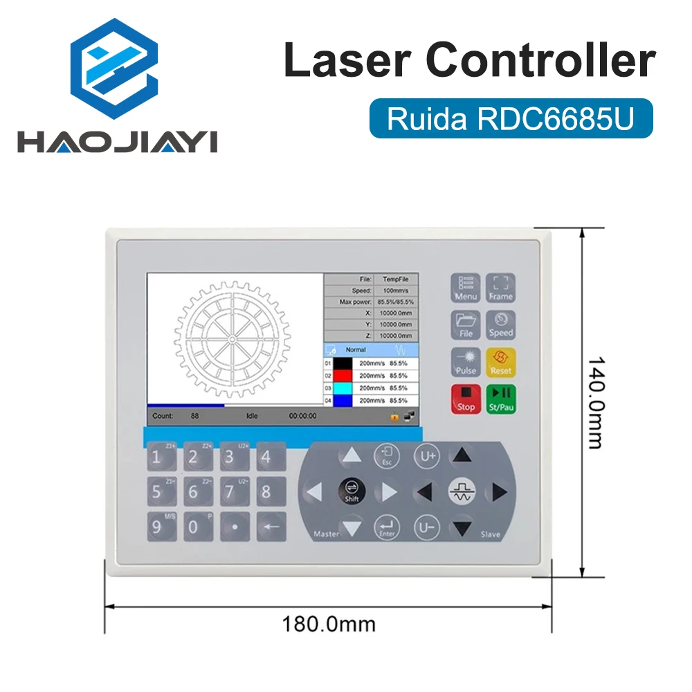 HAOJIAYI Ruida RDC6685U Laser Controller Card System Laser Control Panel for CO2 Laser Engraving Cutting Machine Replace 6442U