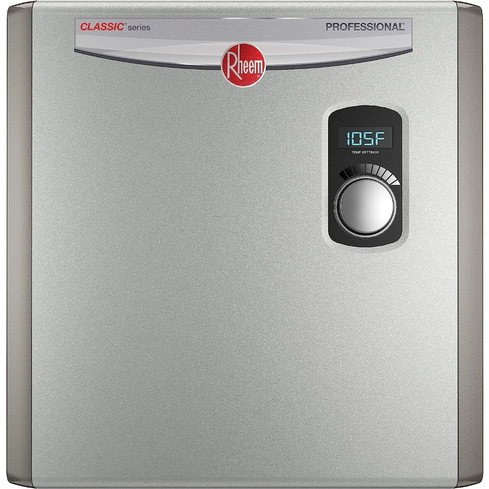 Pemanas air listrik tanpa tangki 24kW 240V, abu-abu