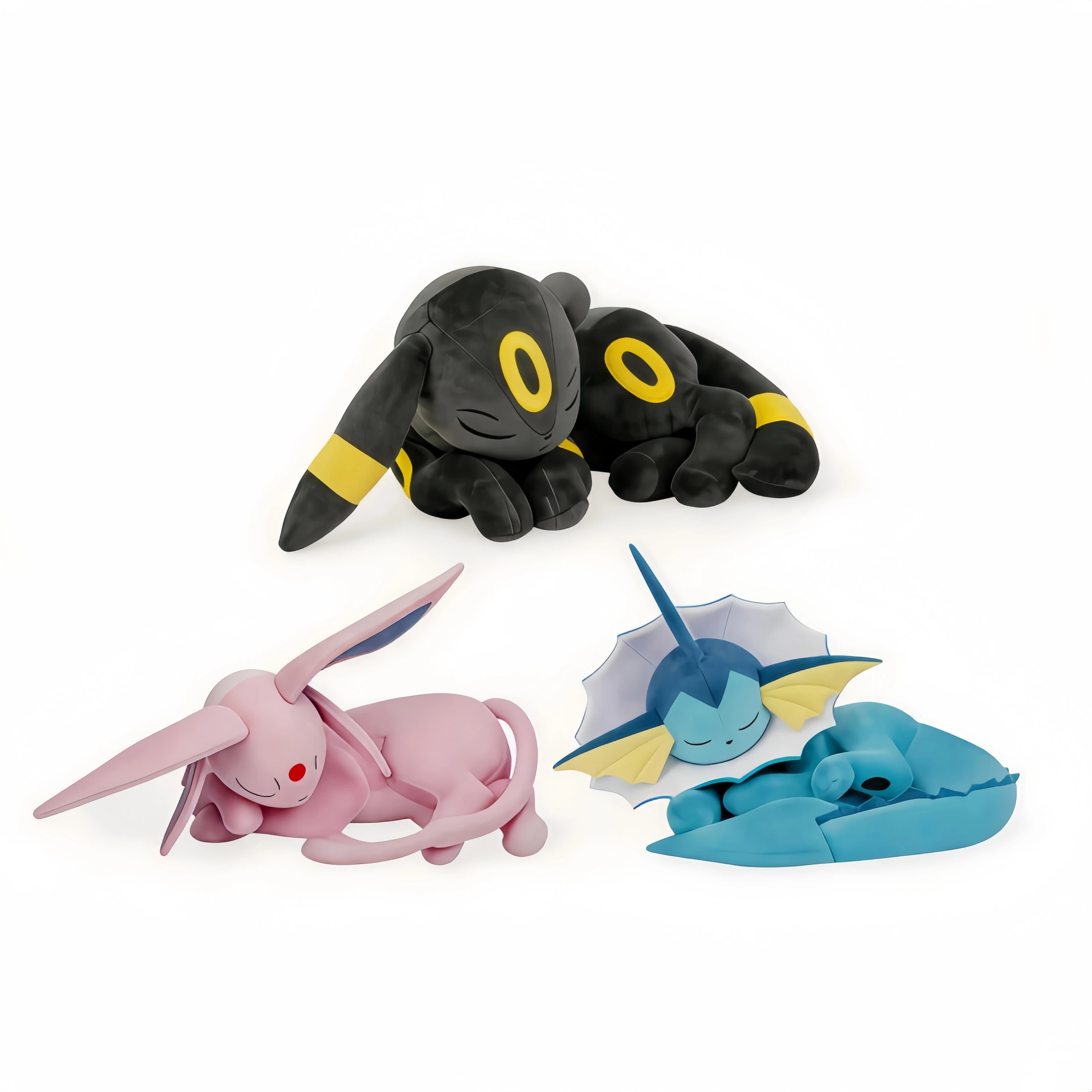 Sleep Eevee Collection Plush Flareon Vaporeon Umbreon Espeon Stuffed Doll Glaceon Leafeon Sylveon Piplup Riolu Popplio Mew Doll