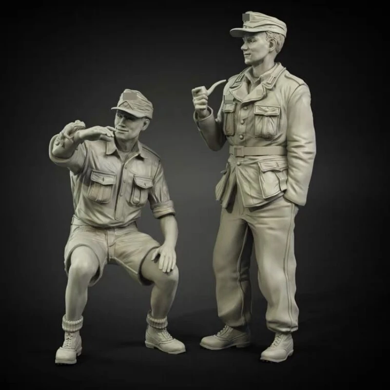 

1/35 фотоэлементов военный Северный Африканский фронт для солдат остальные 2 фигурки разобранные неокрашенные