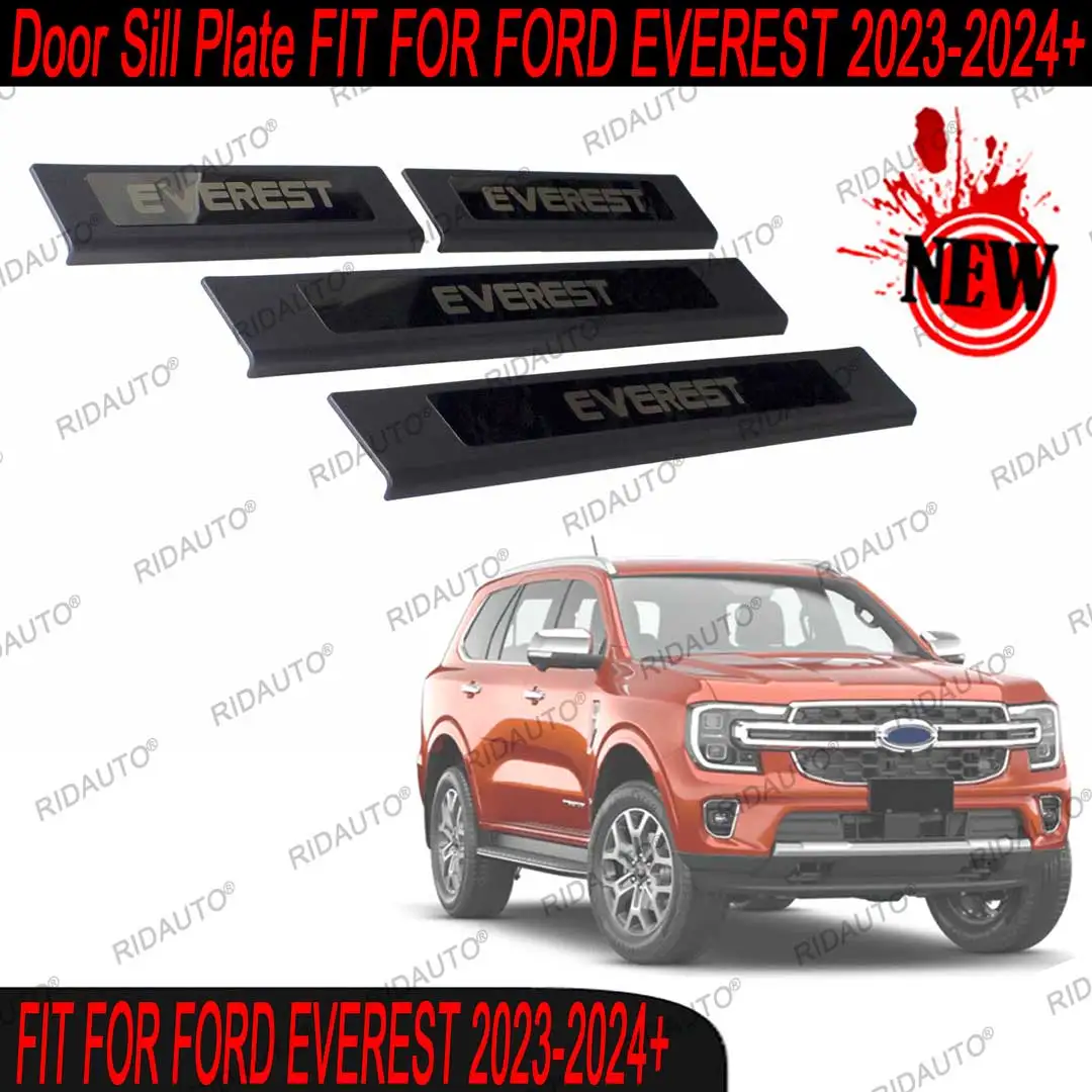 Car Pickup Threshold Strip For Next GEN FORD EVEREST 2023 2024 Door Sill Scuff Plate Protector Trim Pedal Sticker Accessories