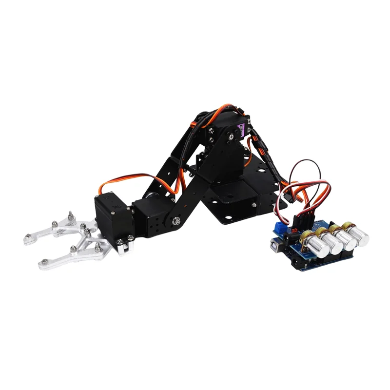 AM-SNAM5300 Robot giocattolo fai da te con quattro bracci robotici gratuiti in metallo assemblato 4Dof per kit