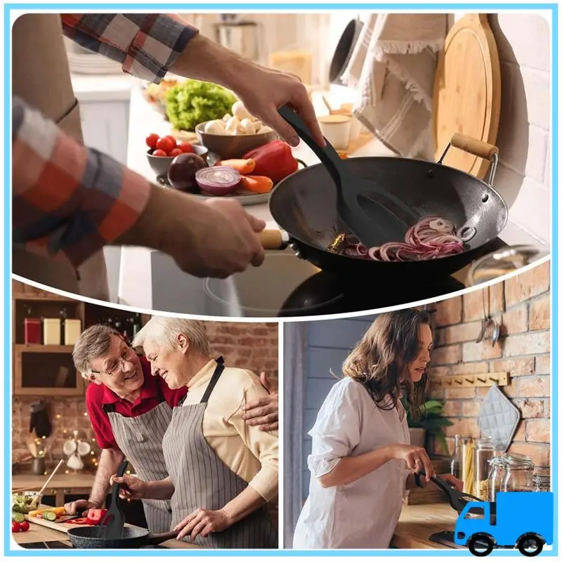 

Latest Multifunctional Steak Frying Spatula Clip Two In One Spatula Clip Food Clip Frying Pan Spatula Omeletteclip