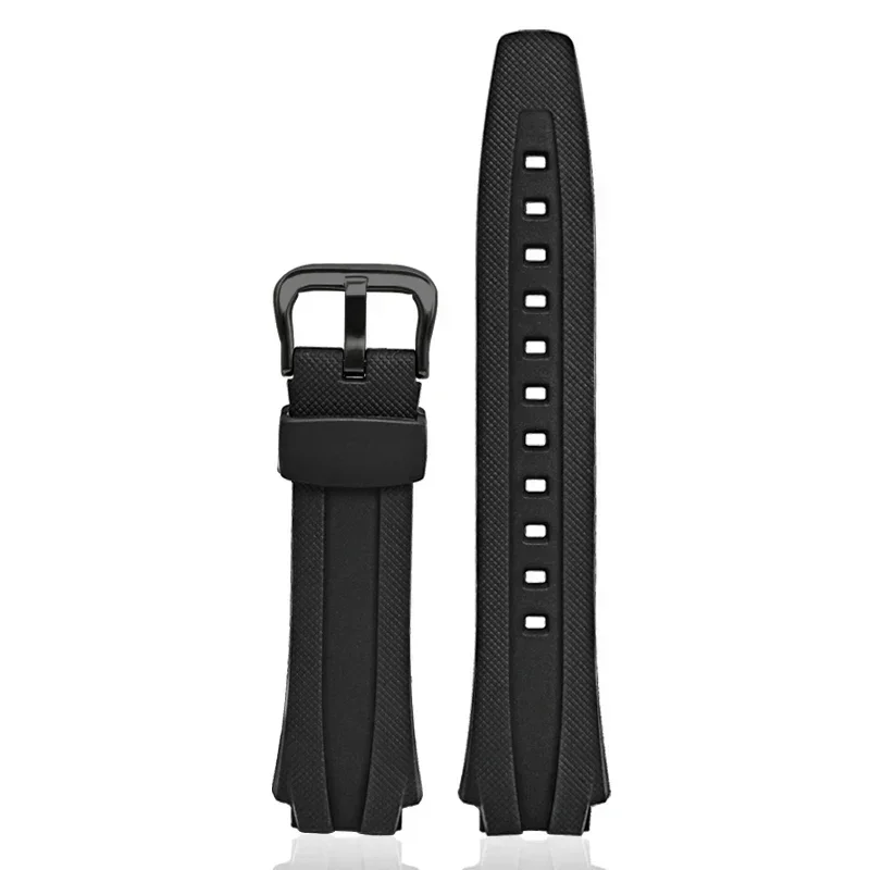 Black Rubber Strap for Casio G-SHOCK AQ-163W AQ-160W Sport Waterproof TPU Men Replace Bracelet Watch Band Dedicated Interface