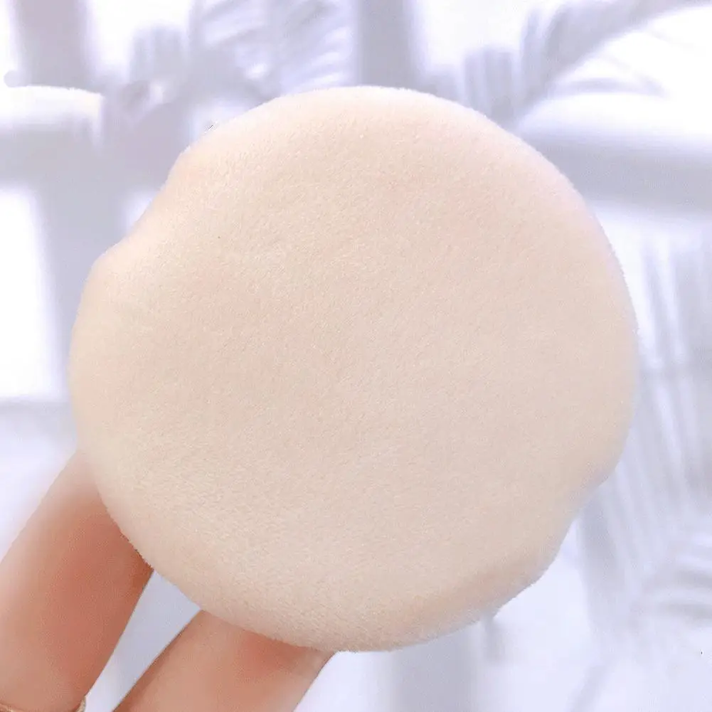 Loose Powder Setting Flocking Powder Puff Sponge Setting Powder Puff Innovative Colour Round Plush Cotton Cosmetic Puff 2025