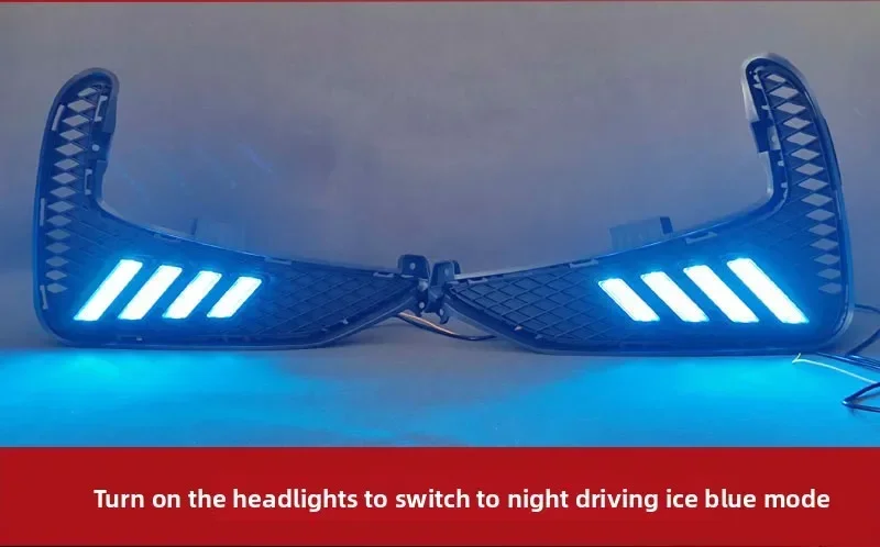 For MG MG3 2024 Car Led Daytime Running Lights Upgrade Front Fog Lights Modification Yellow Flowing Turn Signal Lamp Accessories detail image 15