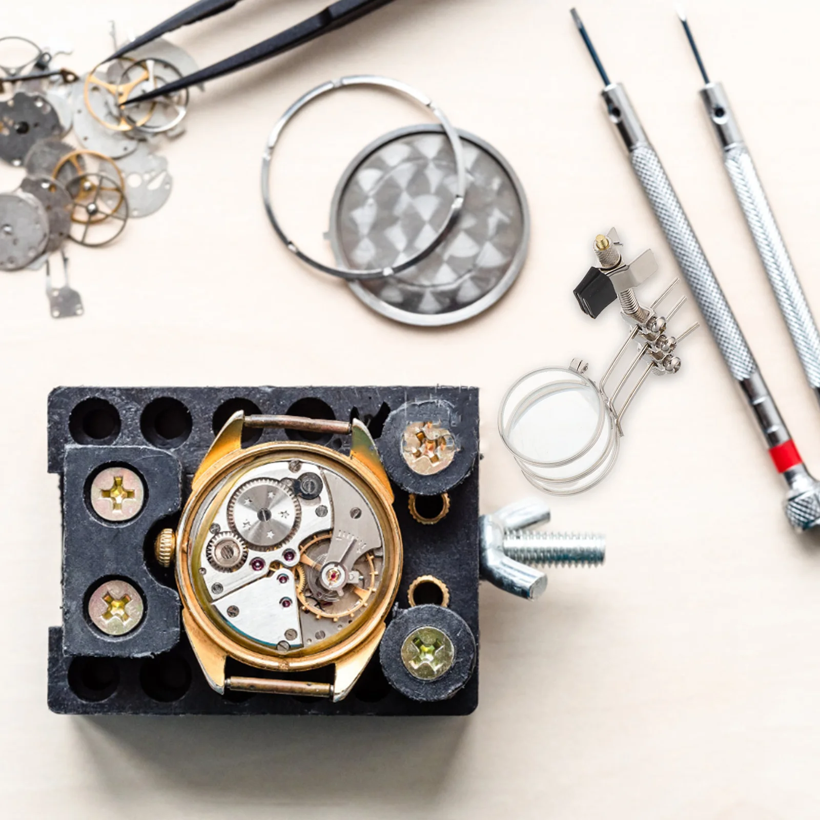 Лупа для ювелиров, регулируемая, легкая, с клипсой