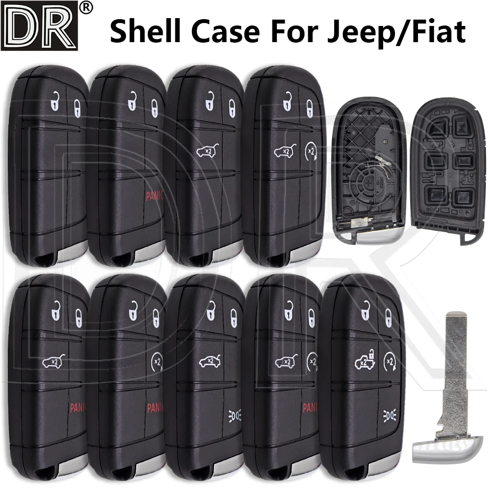 

Отличная замена корпуса дистанционного ключа автомобиля для Jeep Compass Renegade Dodge Fiat 500 500X 500L