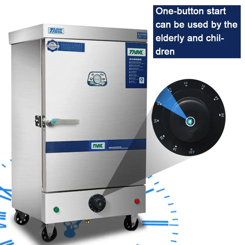 Armadietto Vaporiera elettrica Scatola per vapore per uova per alimenti di alta qualità Vaporiera elettrica a 6 strati Vaporiera per riso commerciale a 6 piastre Cuociriso