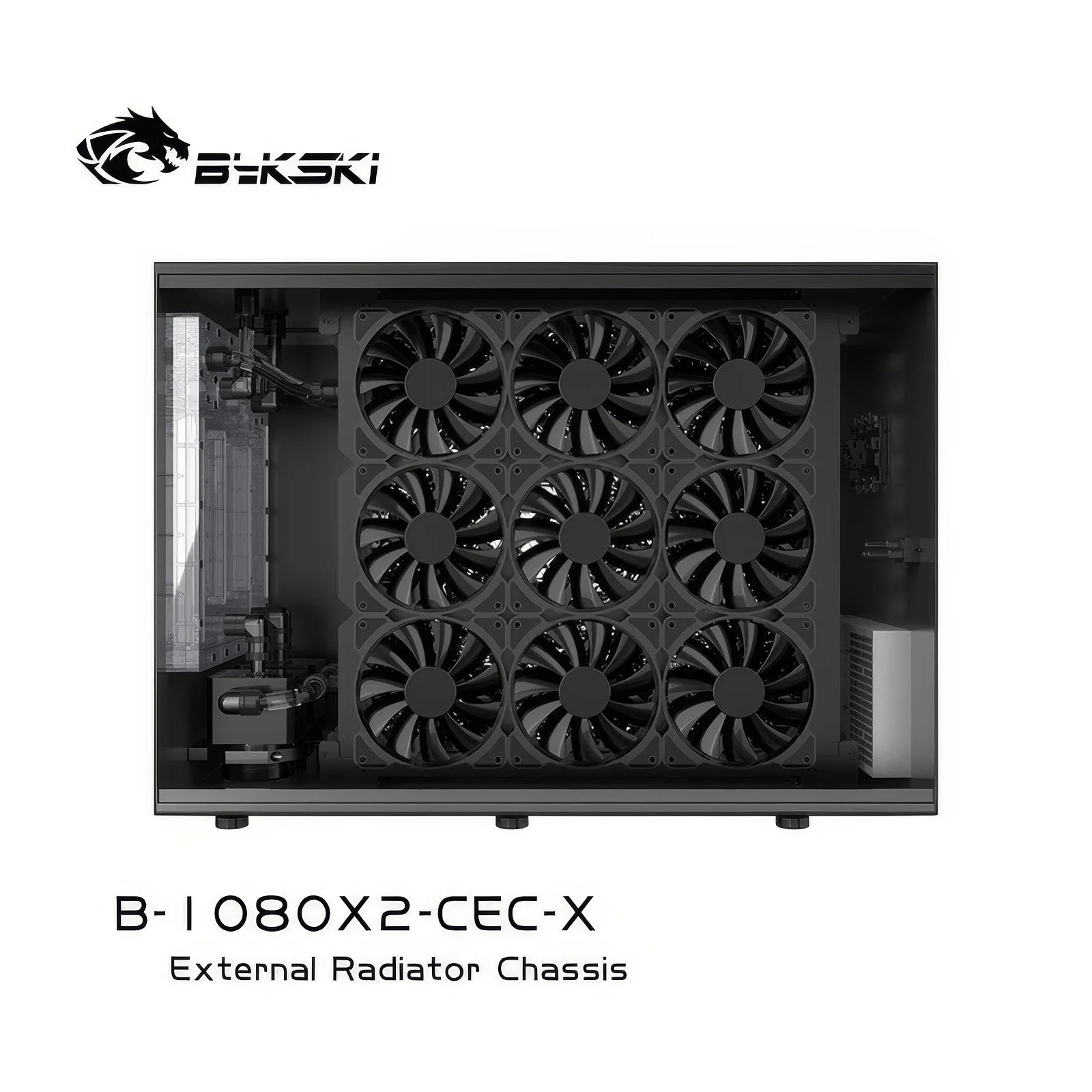 Imagem -03 - Bykski-radiador Externo de Refrigeração de Água Chassi para Servidor ai B1080x2-cec-x