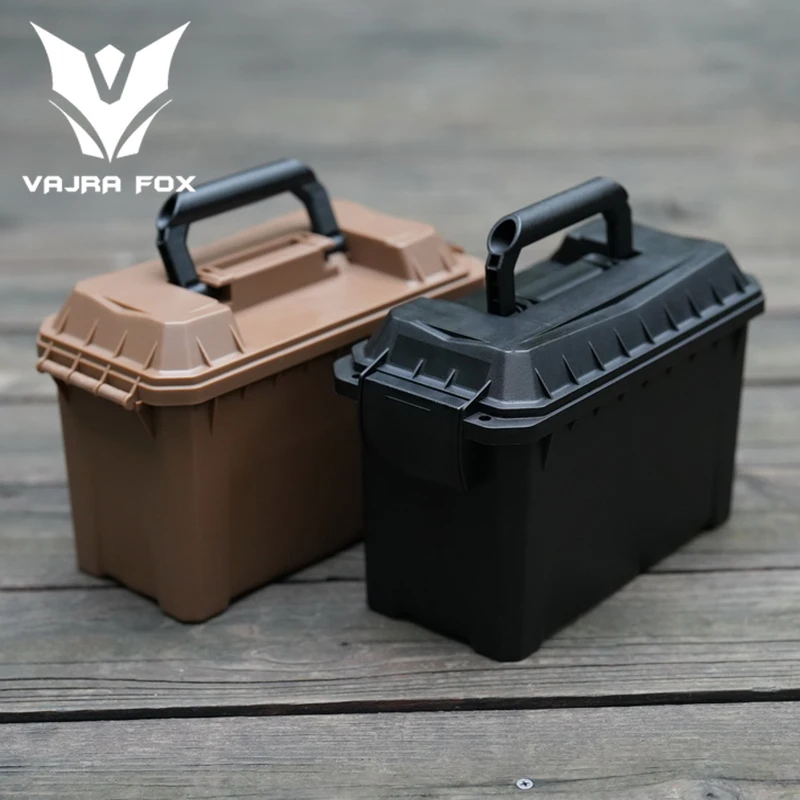 Outdoor ABS Plastic Sealed Ammo Box Tactical Waterproof Shockproof Portable Suitcase Lightweight Ammunition Box