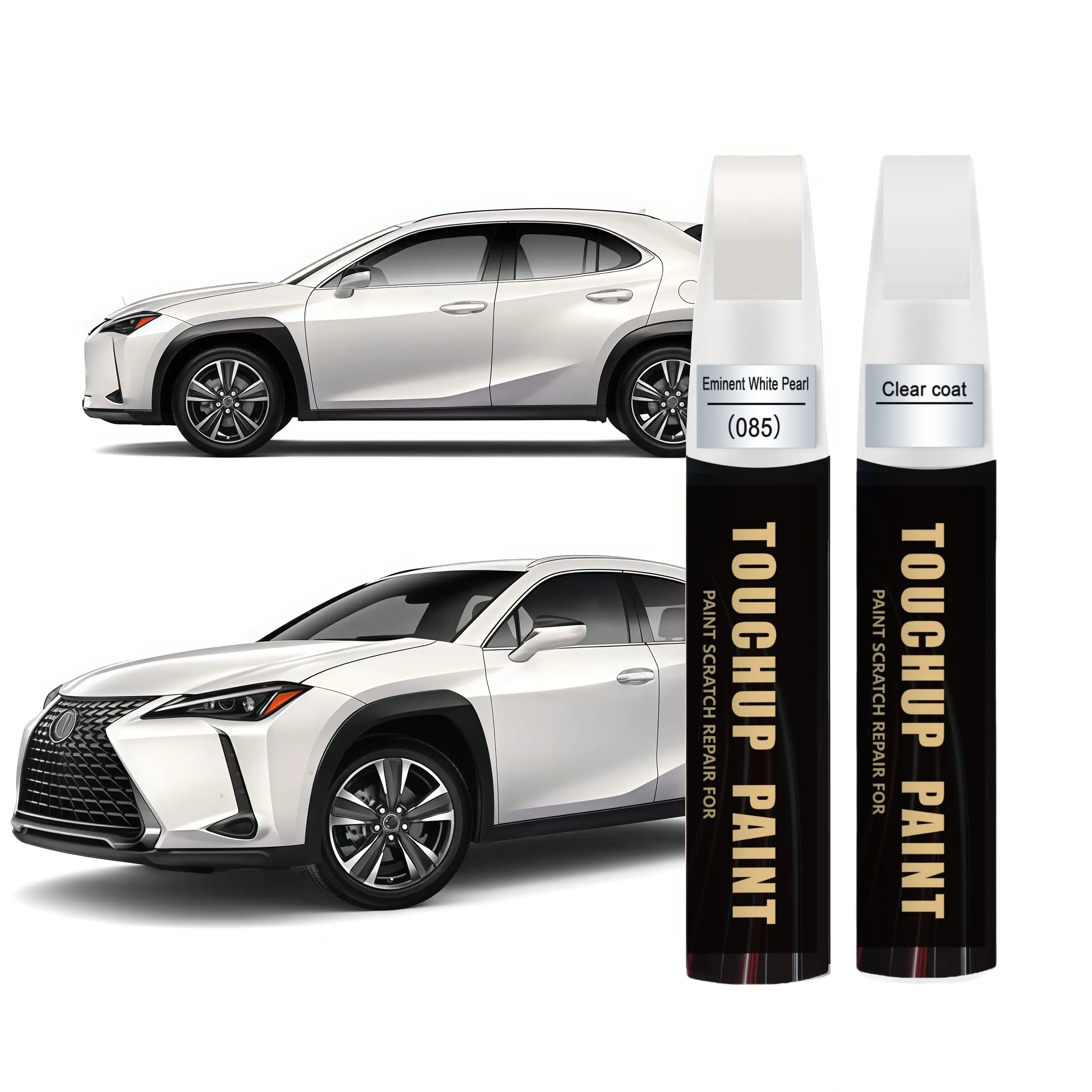 Eminent White Pearl 085 for Lexus Touch Up Paint Kit[2K Clear Coat Included],Exact Color Match Touch Up Paint