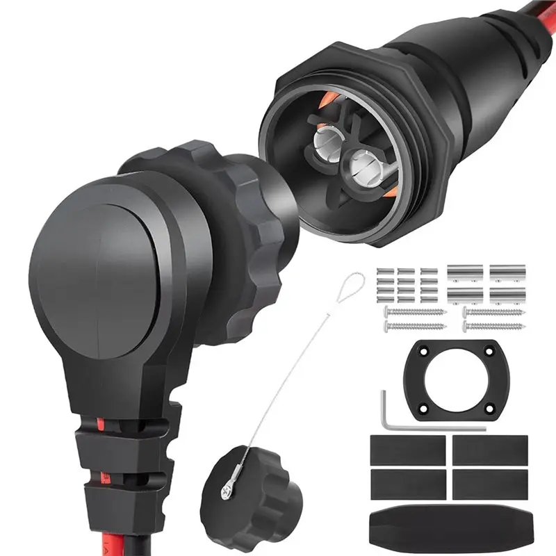 Stable-MKR-28 1865120 Trolling Motor Plug And Receptacle Freshwater/Saltwater Marine Battery Quick Connect Accessory