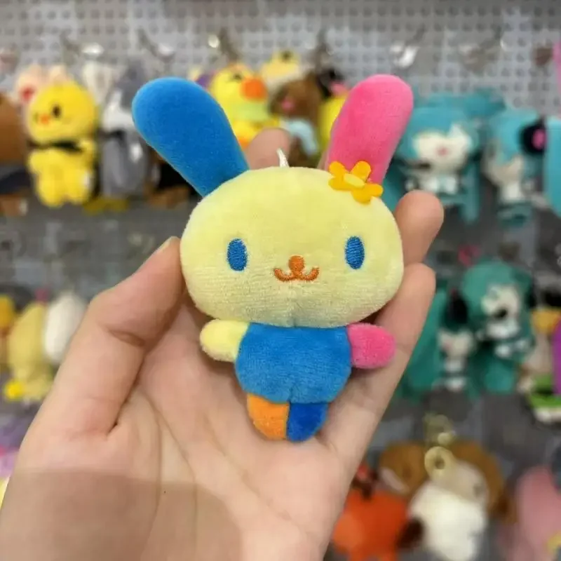Kawaii سانريو الأجهزة الطرفية U-Sa-Ha-Na أفخم شغل دمية قلادة الإبداعية الكرتون ظهره الديكور سلسلة مفاتيح صغيرة الفتاة هدية