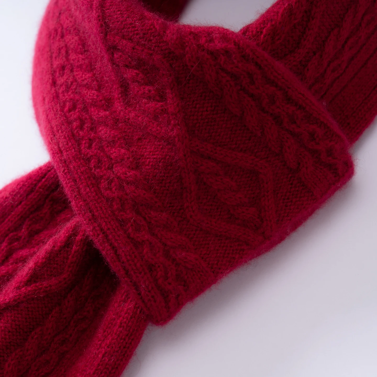 Real Cashmere Warm Knit Scarf Unisex Winter Outdoor Ski Scarf Jacquard Solid Color Cashmere Long Scarves For Men and Women