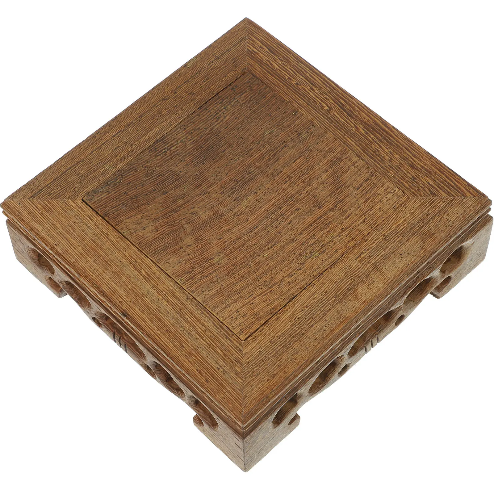 Wooden Planter Base Stylish Natural Wood Flowerpot Holder Strong Deformation Resistant for Large Pots Holiday Gift Home Display