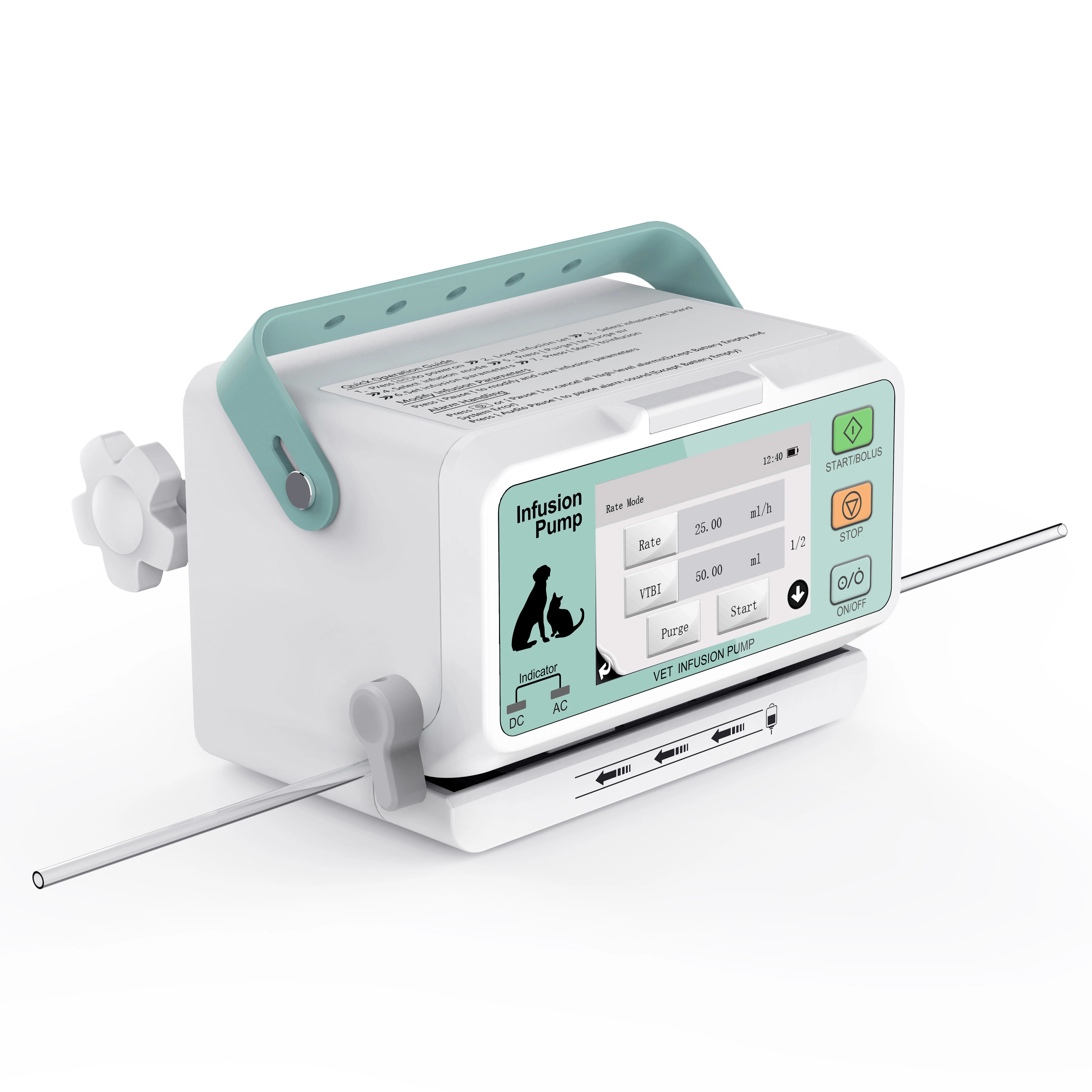 High Quality Veterinary Use In-fu-sion Pump with Touch Screen & Drug Library