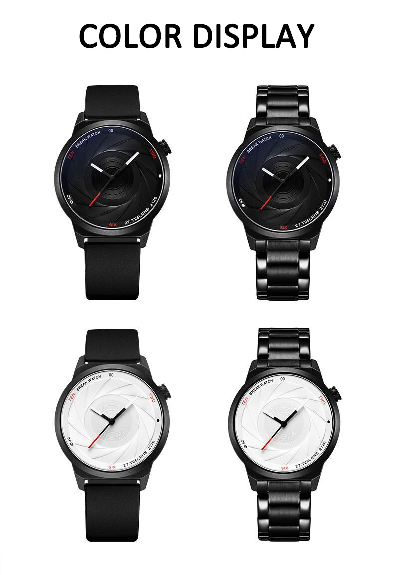 UTHAI CQ175 Spiral Pattern Men's Watch Personality Trend Sports Quartz Watch Leather Strap Life Waterproof