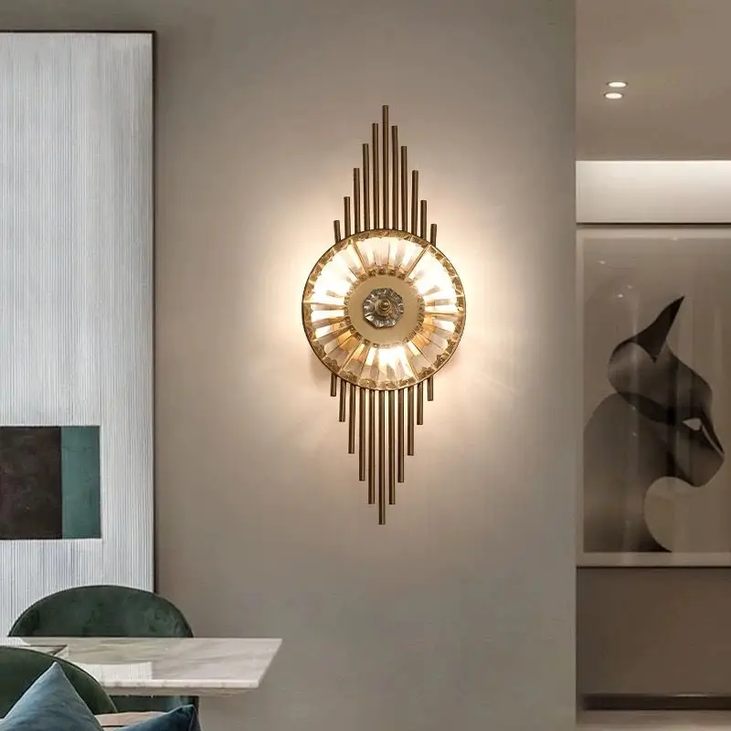 Chinese style wall lamp light luxury  bedside lamp aisle modern simple creative LED super bright stair lamp