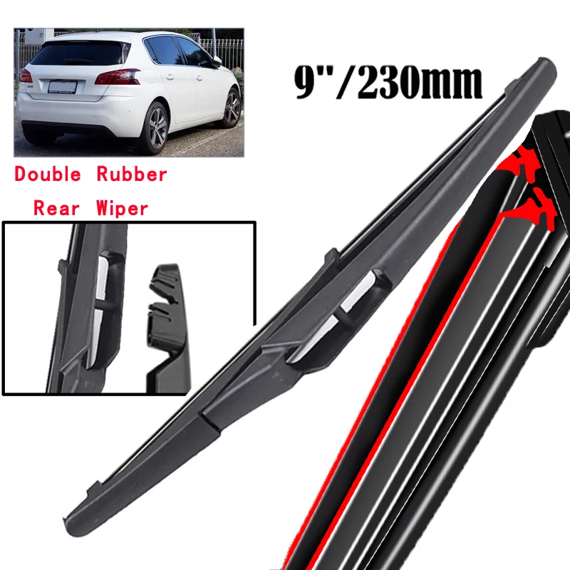 

Car Wiper 9" Rear Wiper Blade For Peugeot 308 T9 Hatchback 2014 - 2020 Windshield Windscreen Tailgate Window Car Rain Brush