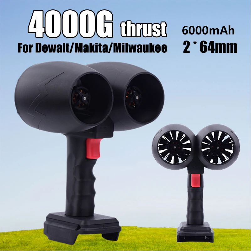 

4000g Dual Head Violent Air Blower Powerful 2400W Turbo Jet Fan High Speed POWERFUL BLOWERS Handheld Violent Fan Jet Turbo Blowe