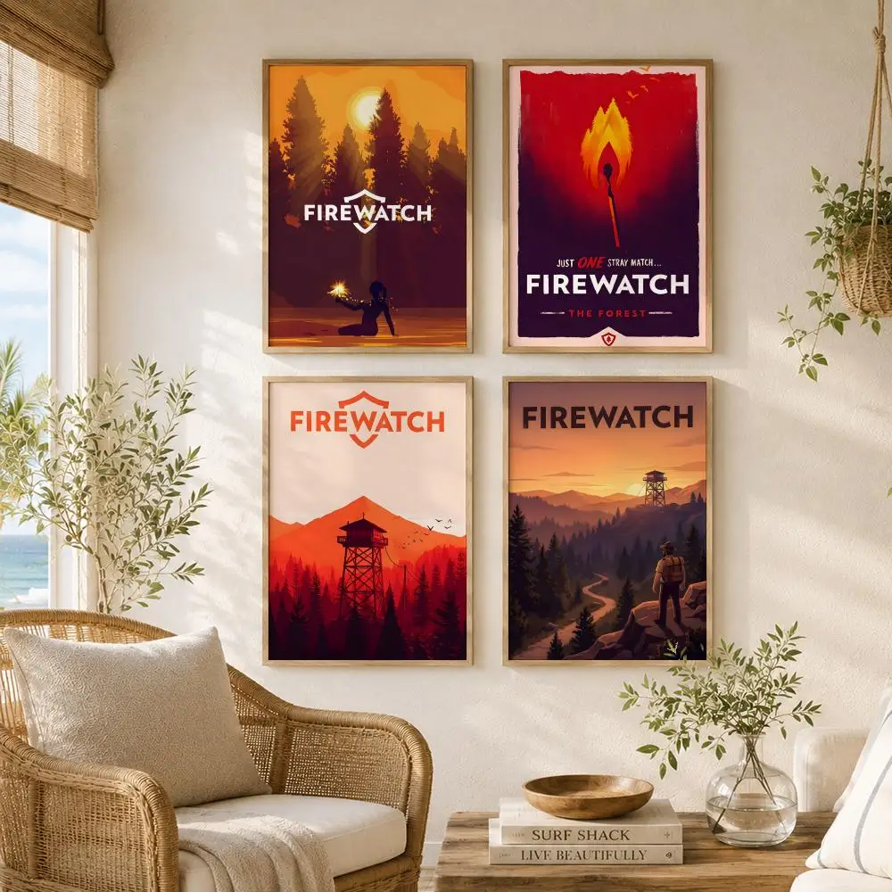 Mystery Game F-Firewatch Poster Versatile HD Waterproof Wall Art Self-Adhesive Decor for Any Space Ideal Gift