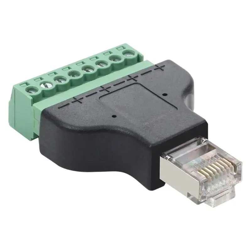 31BA RJ45 To 8Pin Terminals Adapter For Fast speed Networking Connection In Tight Space Without Crimping