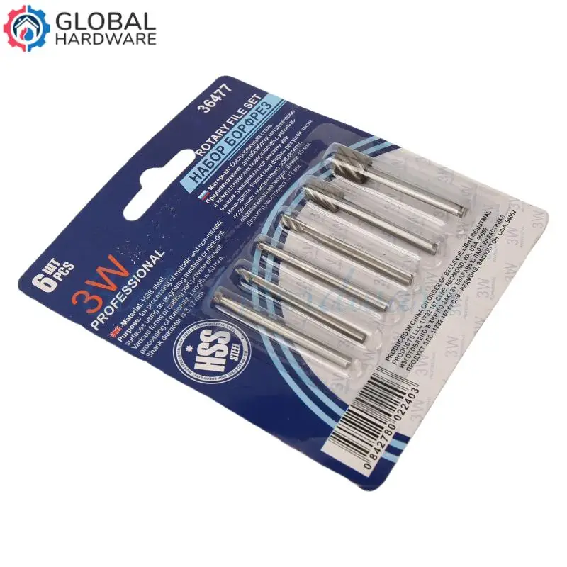 

6 pieces of electric polishing machine rotating tools, woodworking milling burr cutting tool kit, polishing machine accessories