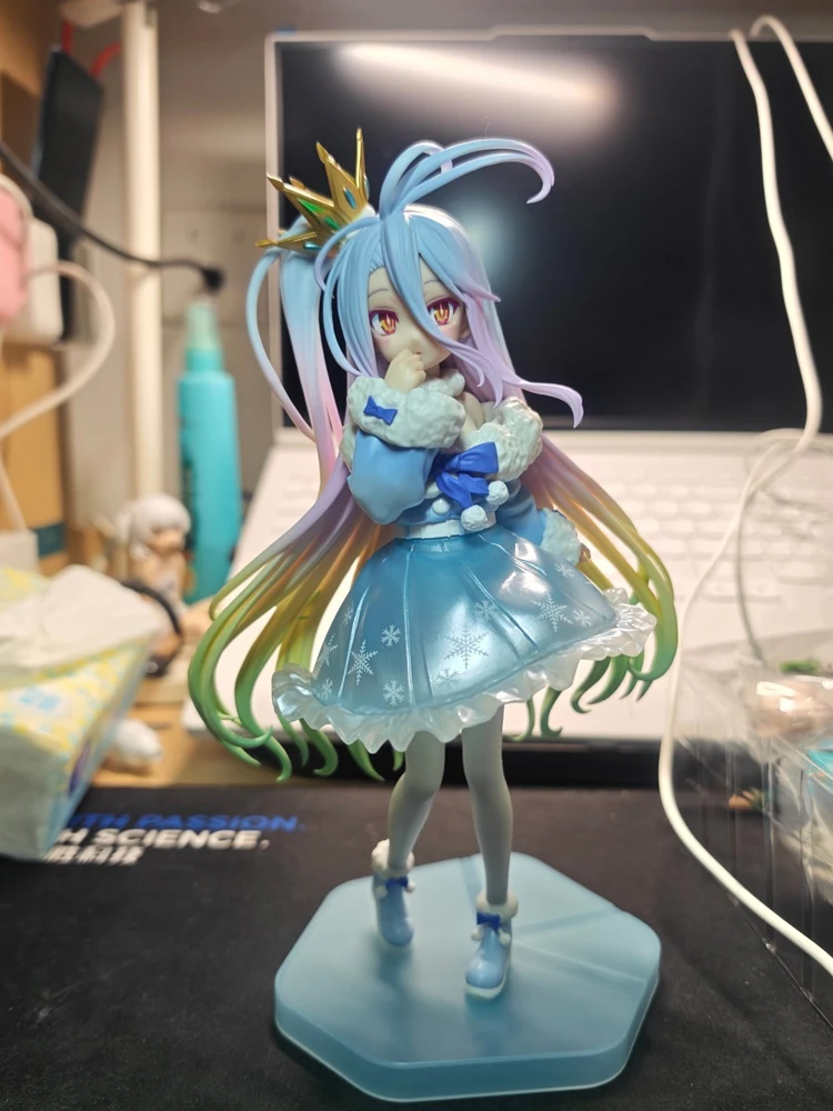 Pre-vente véritable Furyu No Game No Life TENITOL Shiro figurine d'action Anime japonais avec visage Interchangeable pour anniversaire