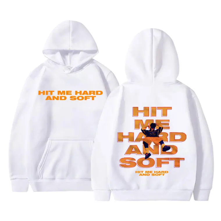 Hit Me Hard and Soft Tour-Sudadera con capucha y estampado de doble cara para hombre y mujer, jersey de moda Hip Hop, ropa de calle informal de gran