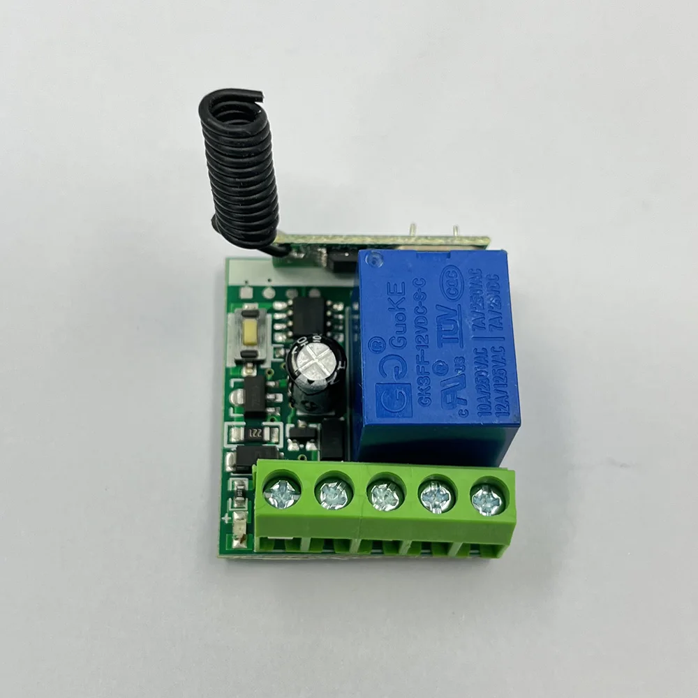 DC 12V Relay 433MHz Wireless RF Remote Control Switch Transmitter+Receiver Momentary/Toggle/Self-lock/Delay Turn Off Module