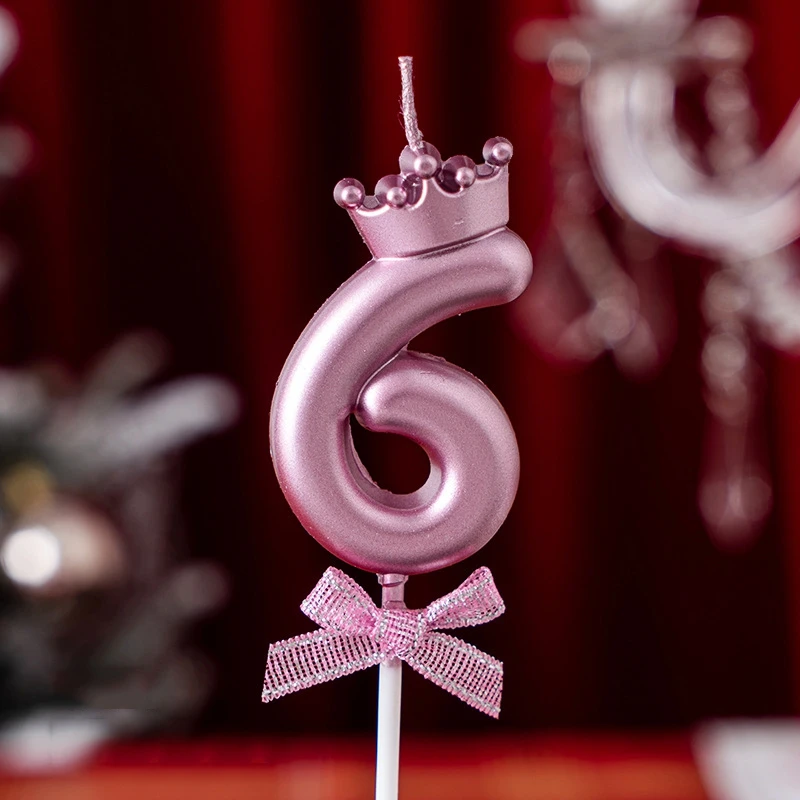شمعة ثلاثية الأبعاد باللون الوردي لعيد الميلاد رقم شمعة فتاة عيد ميلاد سعيد كعكة توبر الخبز الاحتفال التذكاري ديكور حفلات الذكرى السنوية