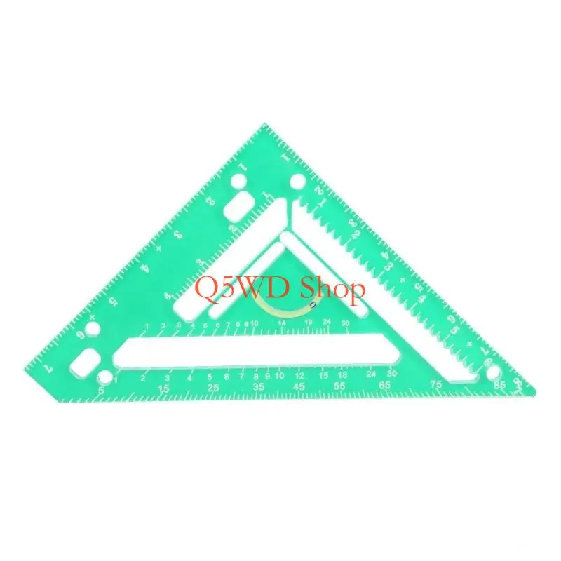 

Q5WD Square Rafter Square with Jig Block Rafter Square Plastic Positioning Ruler Carpentry Multifunction Square Tool