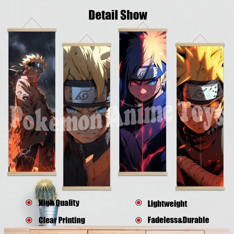 Naruto Uzumaki Naruto cuadro artístico de pared desplazamiento lienzo colgante de pared pintura decoración del hogar cartel de Anime arte de pared decoración de la habitación