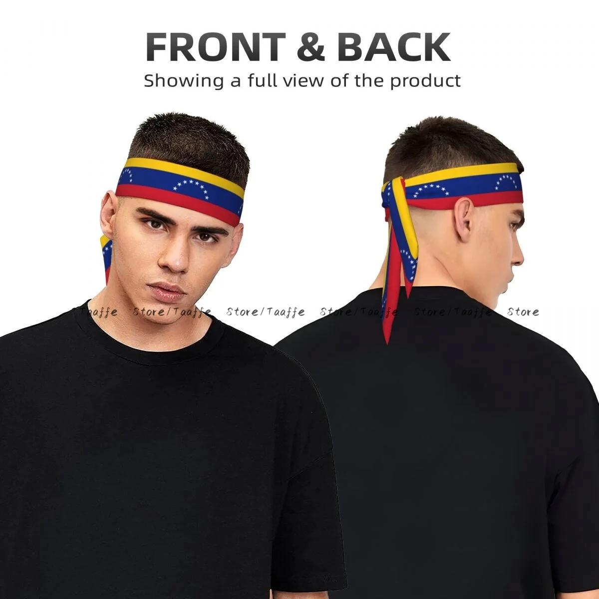 Head Tie Bandana Venezuela Flag Head Scarf Wrap Outdoor Sports Sweatband