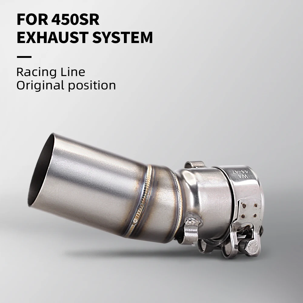 

450SR Motorcycle Exhaust System Modified Stainless Steel Exhaust Pipe Middle Section For CFMOTO 450SR 450 SR