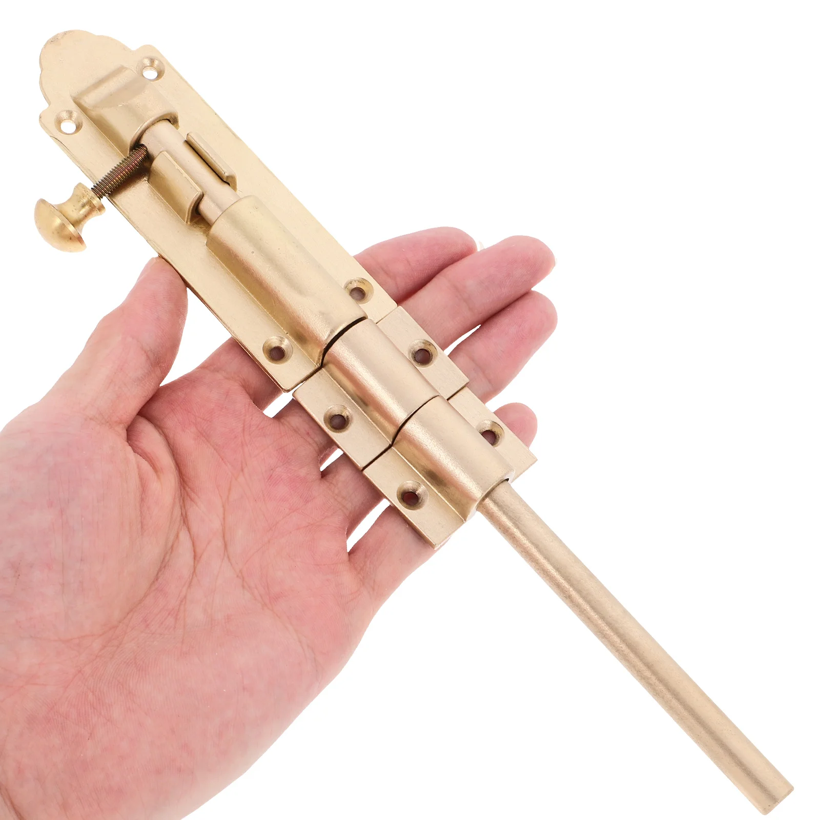 Brass Pin Lock Thickened Design Reliable Security Slide Bolt Latch Suitable Vertical Horizontal Installation Easy Wooden Doors