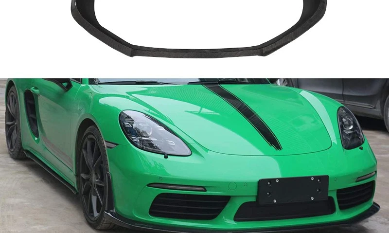 

For Porsche 718 Front Lip Carbon Fiber Front Shovel Chin Enclosure Modified Auto Parts Exterior Trim Decoration