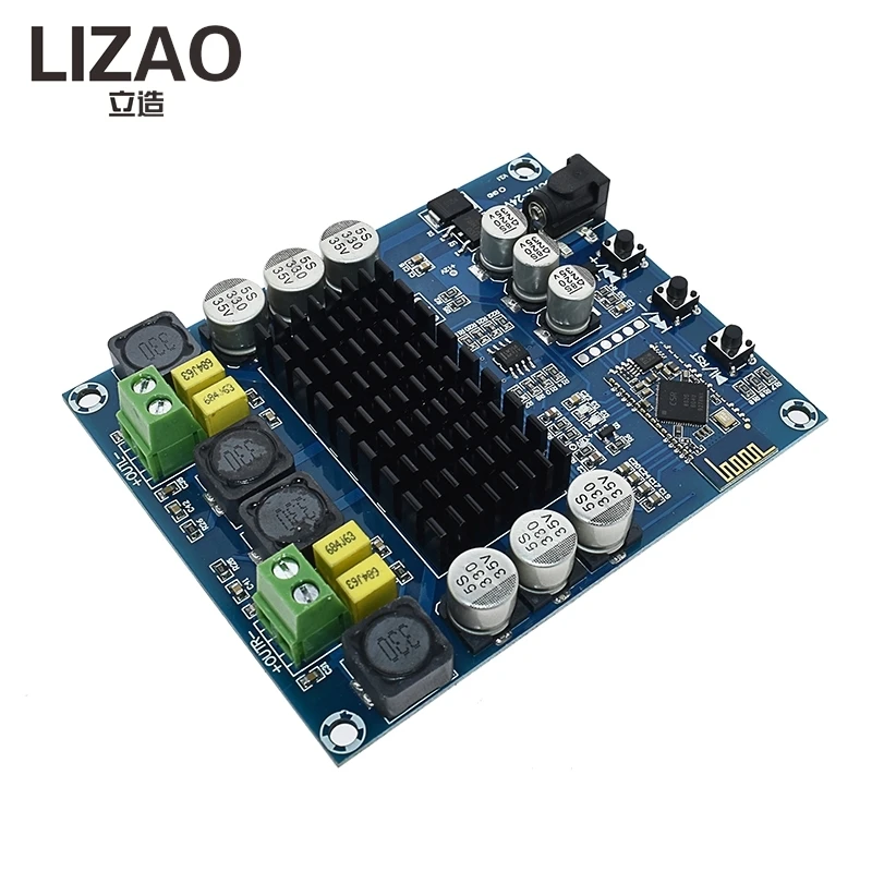 LIZAO Bluetooth 4.0 Digital Power Amplifier Board Two-channel Audio Module DC12-24V with Control Keys