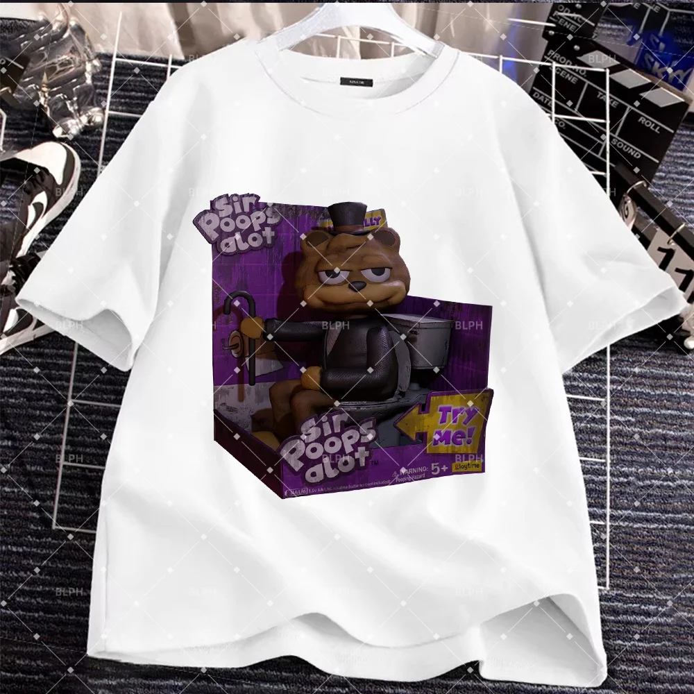 

Милые семейные футболки в стиле Poppy Playtime, забавный дизайн с плюшевыми монстрами для нарядов родителей и детей