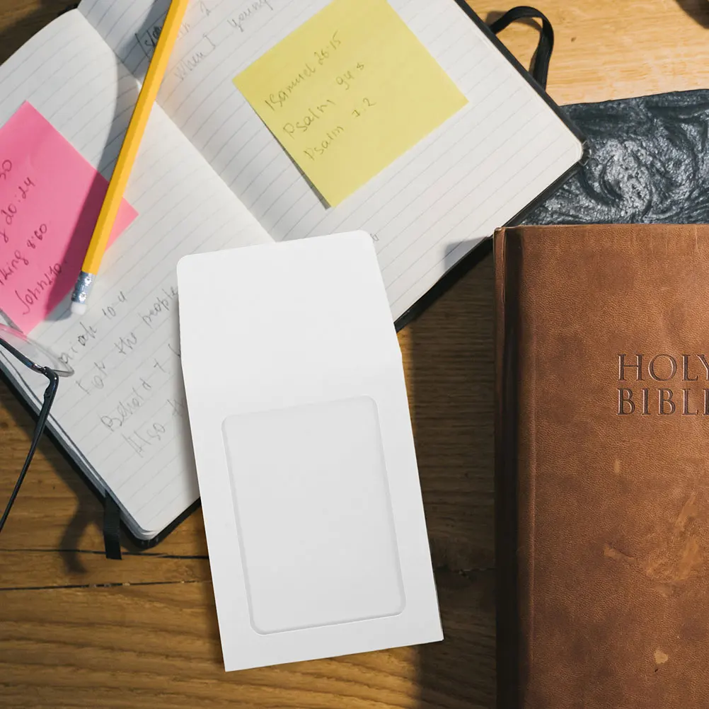 

15pcs Kraft Paper Card Sleeves Transparent Design For Game Trading Cards Photos Display Storage Clear Covers Printing Supplies