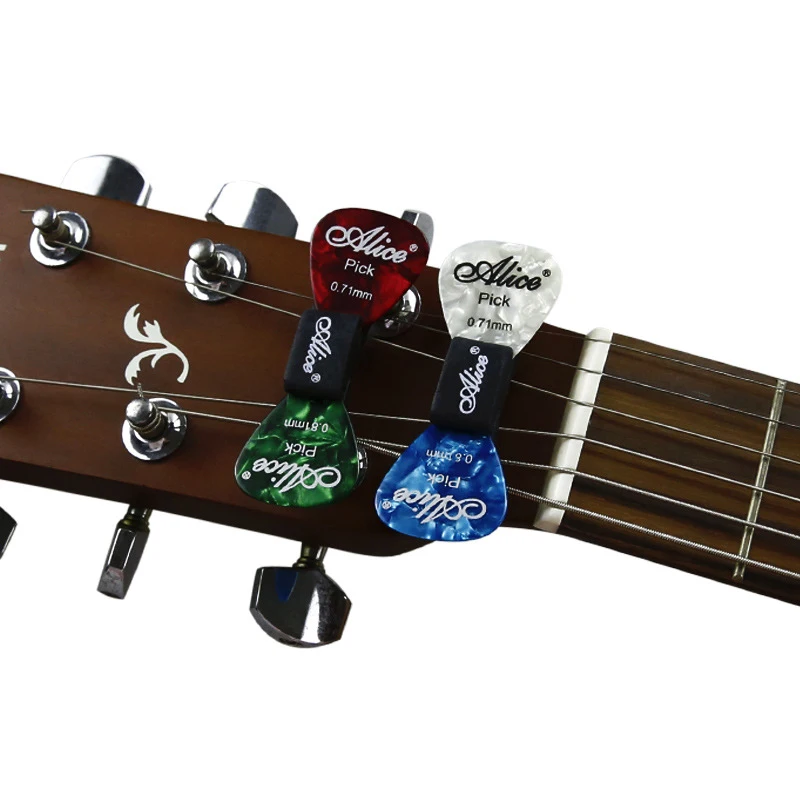 Clip-On Guitar Pick Holders with Picks – Fits Most Guitar Headstocks for Quick Pick Access During Practice or Performance TMZ