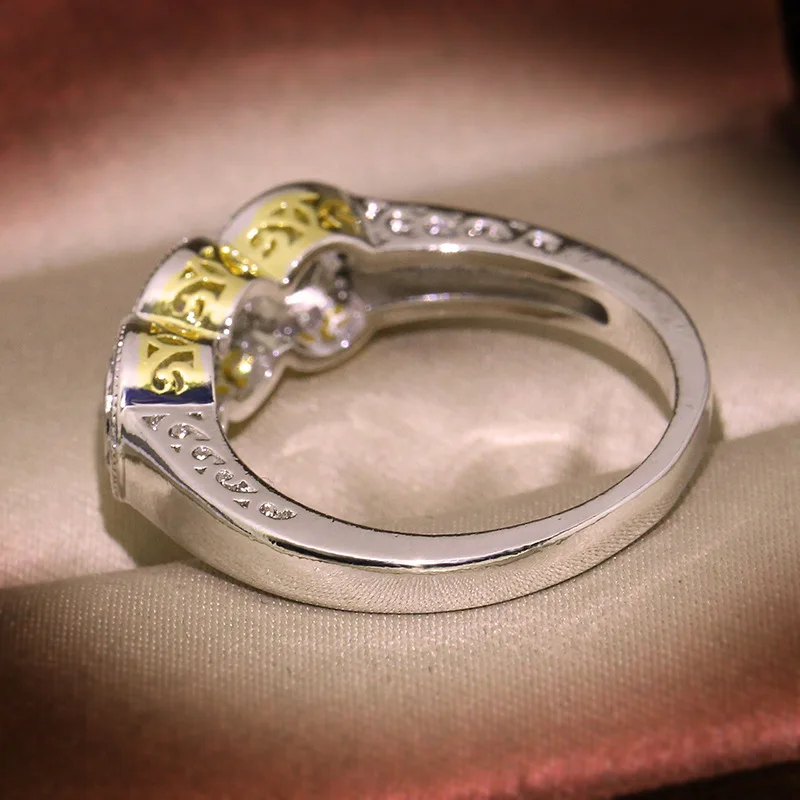 New Arrival S925 Silver Round Zircon Wedding Engagement Rings With Stone For Women Luxuri Design Fashion Jewellery Wholesale