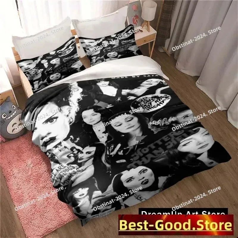 3D B-Bride of Frankenstein Bedding Set Duvet Cover Queen King Size Pillowcase Bed Printed Bed Set Aldult Kid Bedroom Single Twin