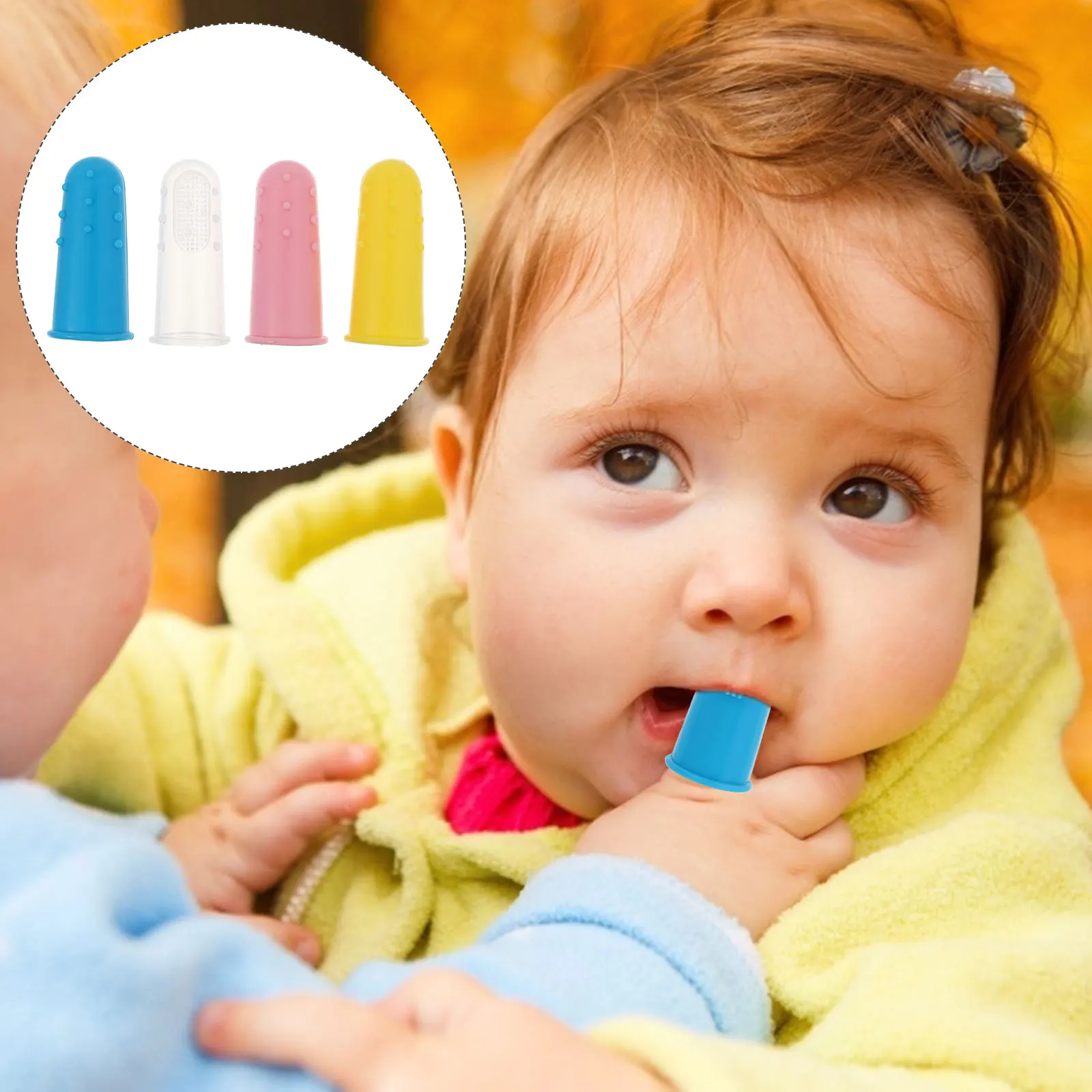 

4 Pcs Cleaner Baby Finger Toothbrush Kids Toothbrushes Interspace Silica Gel Infant