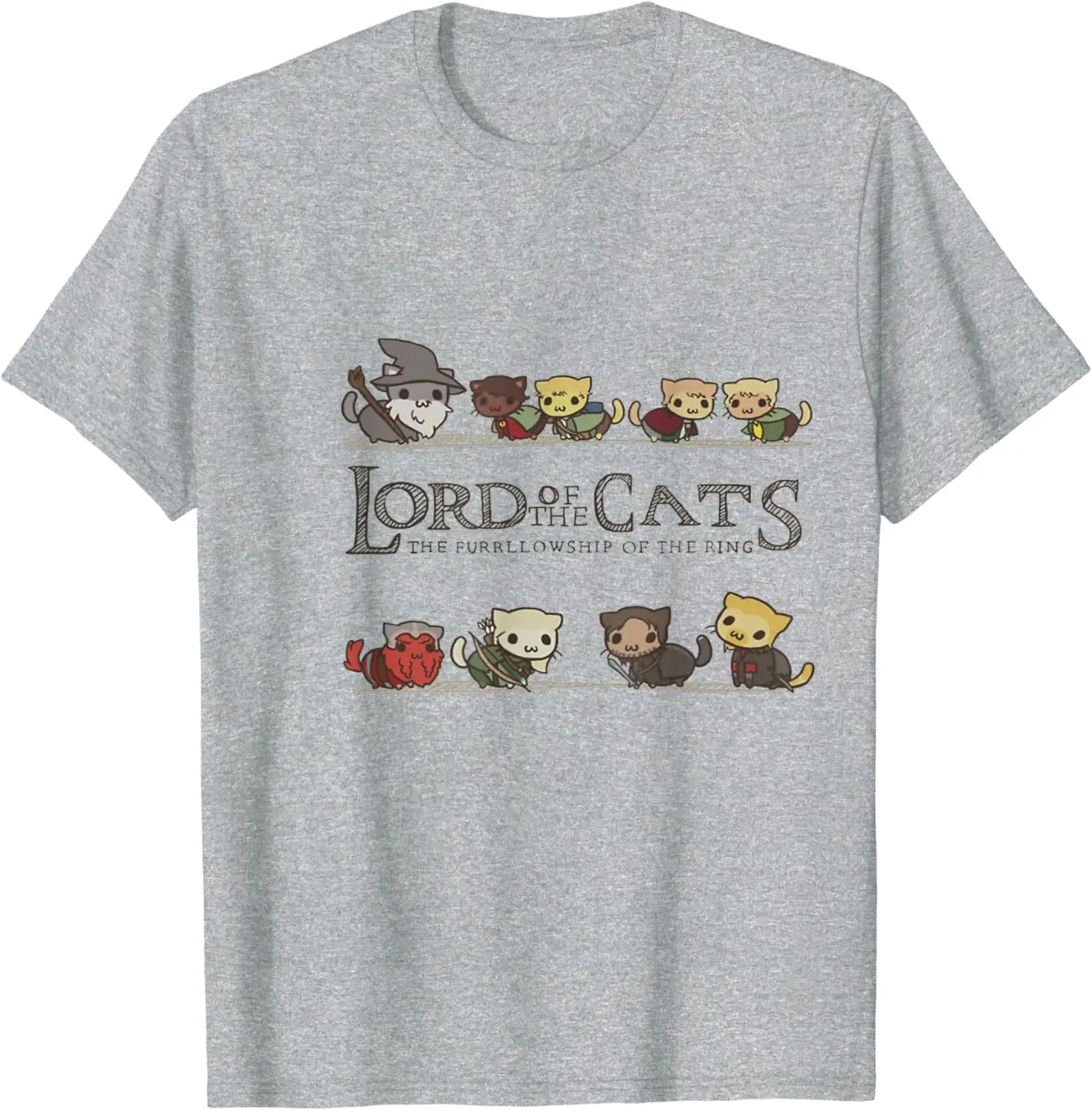 Cat - Lord of The Cats Tshirt - Funny Kitten T-Shirt  Fresh Breathable Fabric Advanced Suitable for Travel and Play